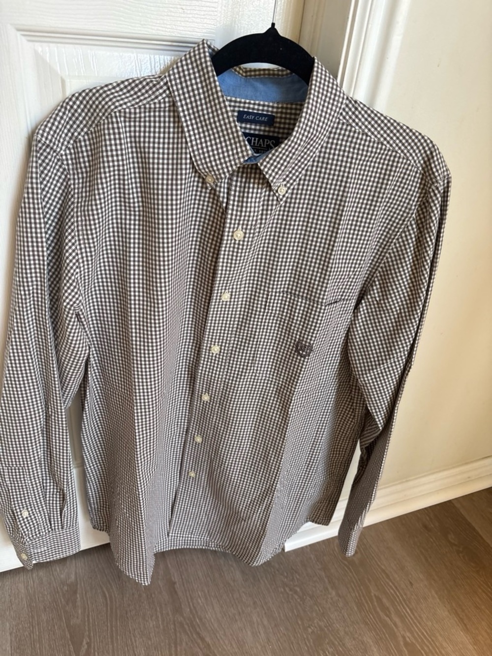 Chaps Brown Check Button-Down Men's Shirt